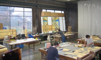 Realization of stained glass windows of the Our Lady of Nazareth church in Vitry-sur-Seine, France