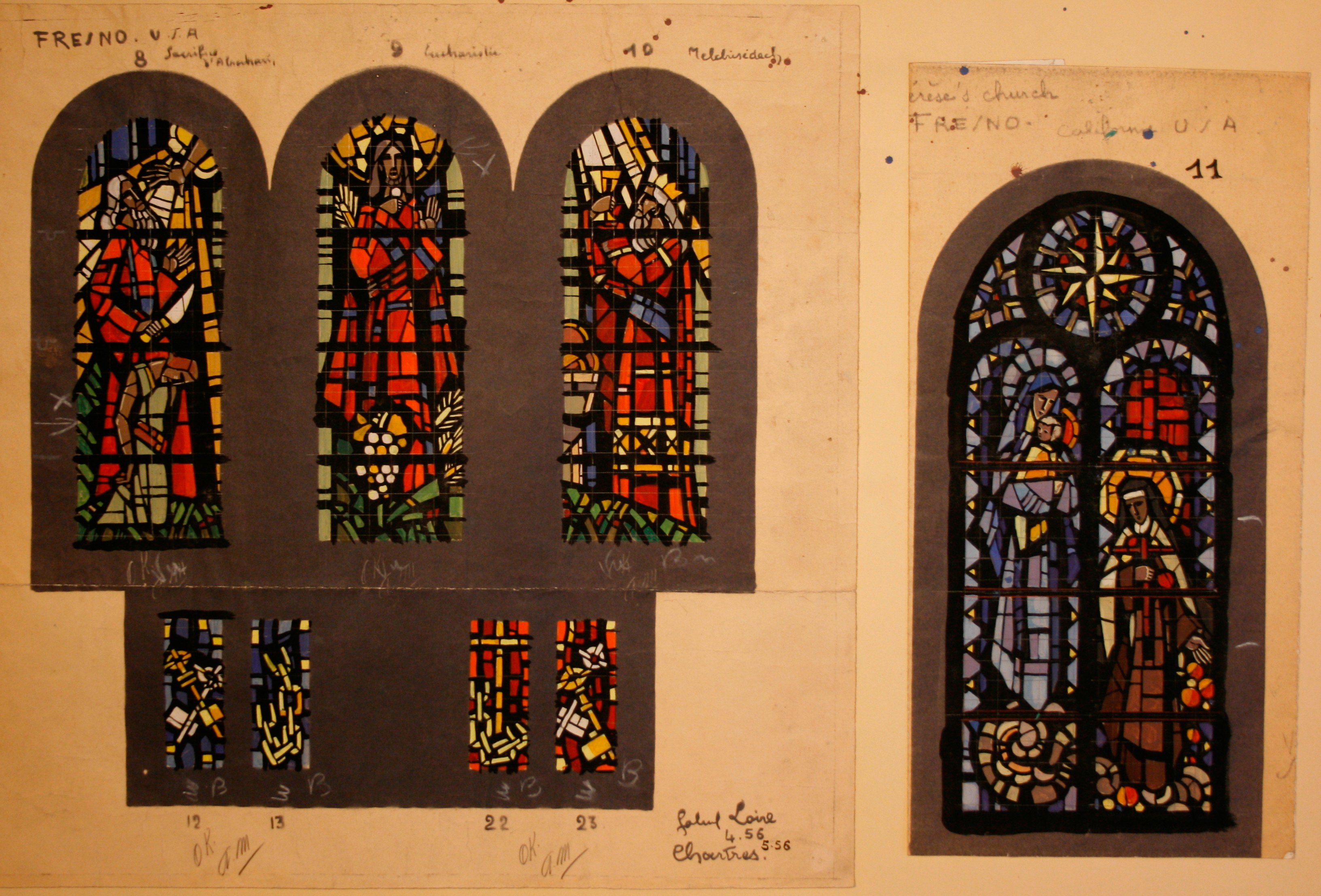 Gabriel Loire USA Californie Fresno St Theresa (St Thérèse) church